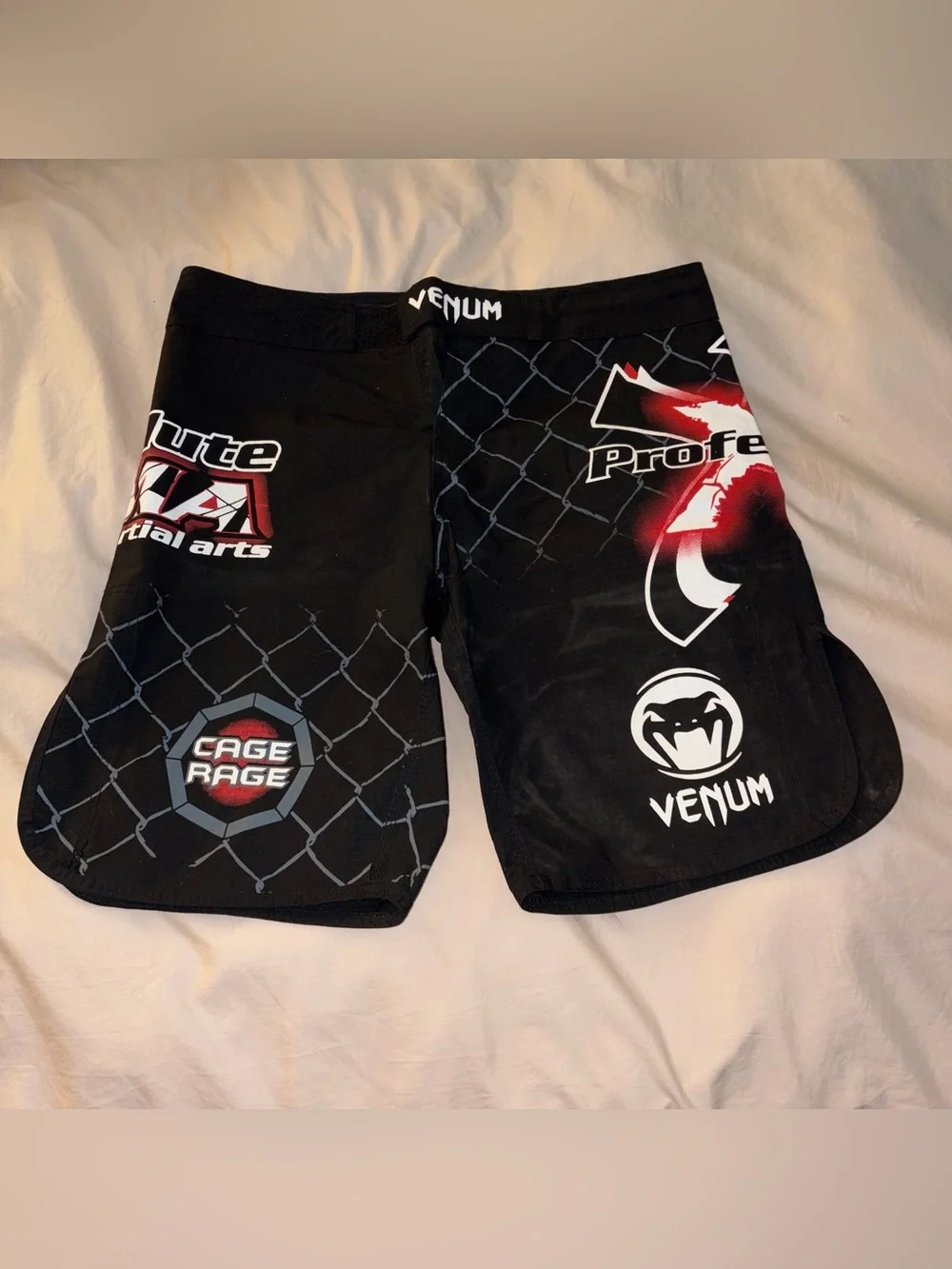 Venum Men's Black Print MMA Shorts Size BR-48 (US 38)